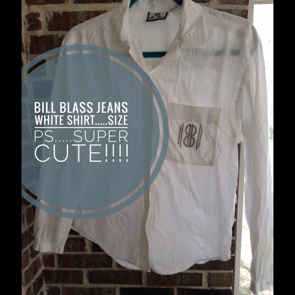 BILL BASS Size PS....White Long sleeve Shirt Nice!