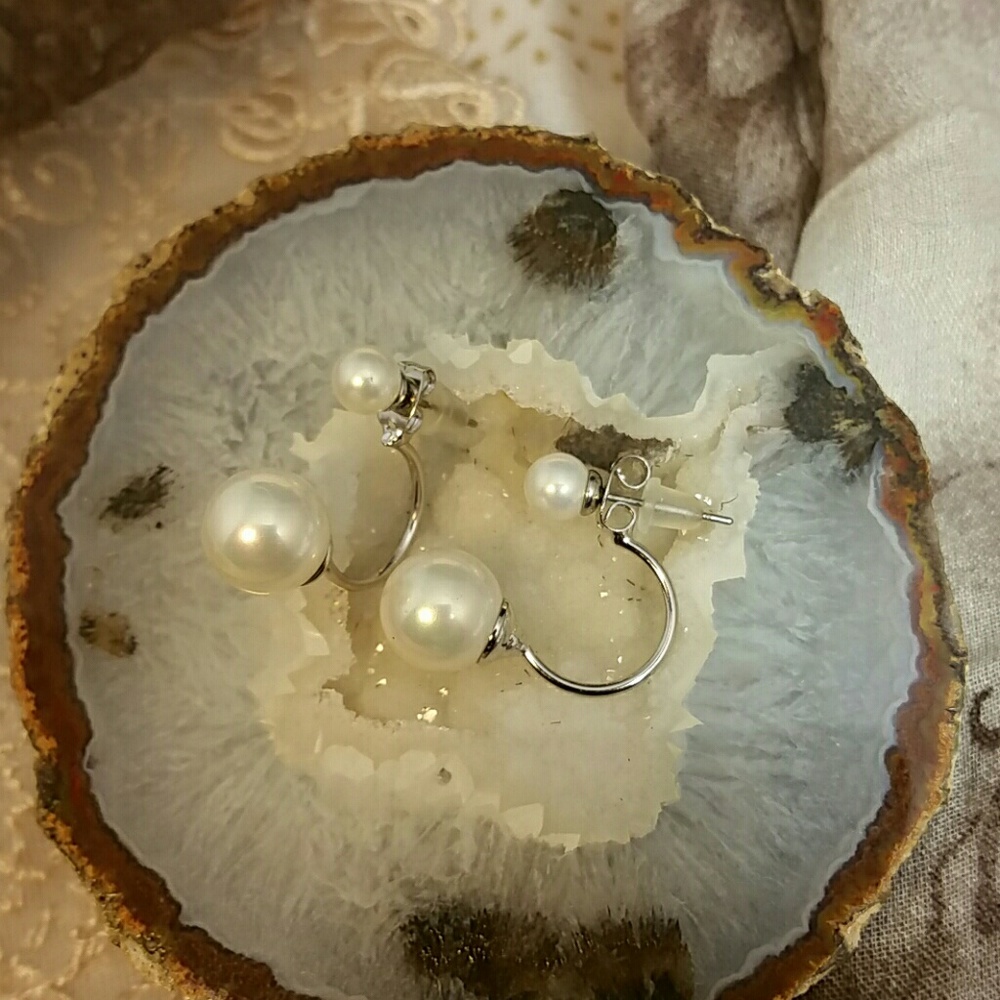 Double Pearl Earrings
