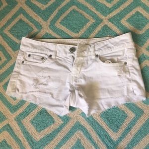 AE White Jean Shorts