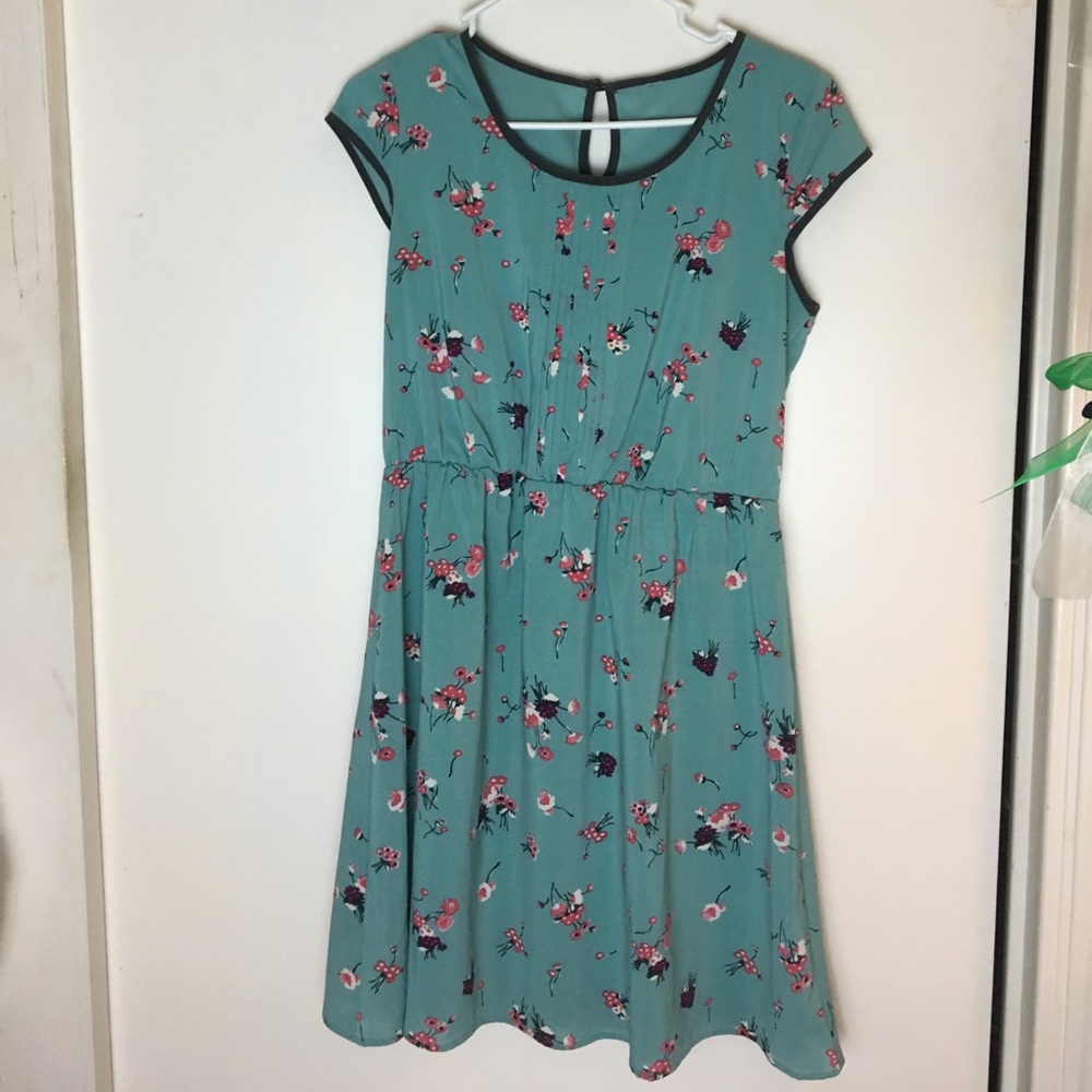 Blue floral dress