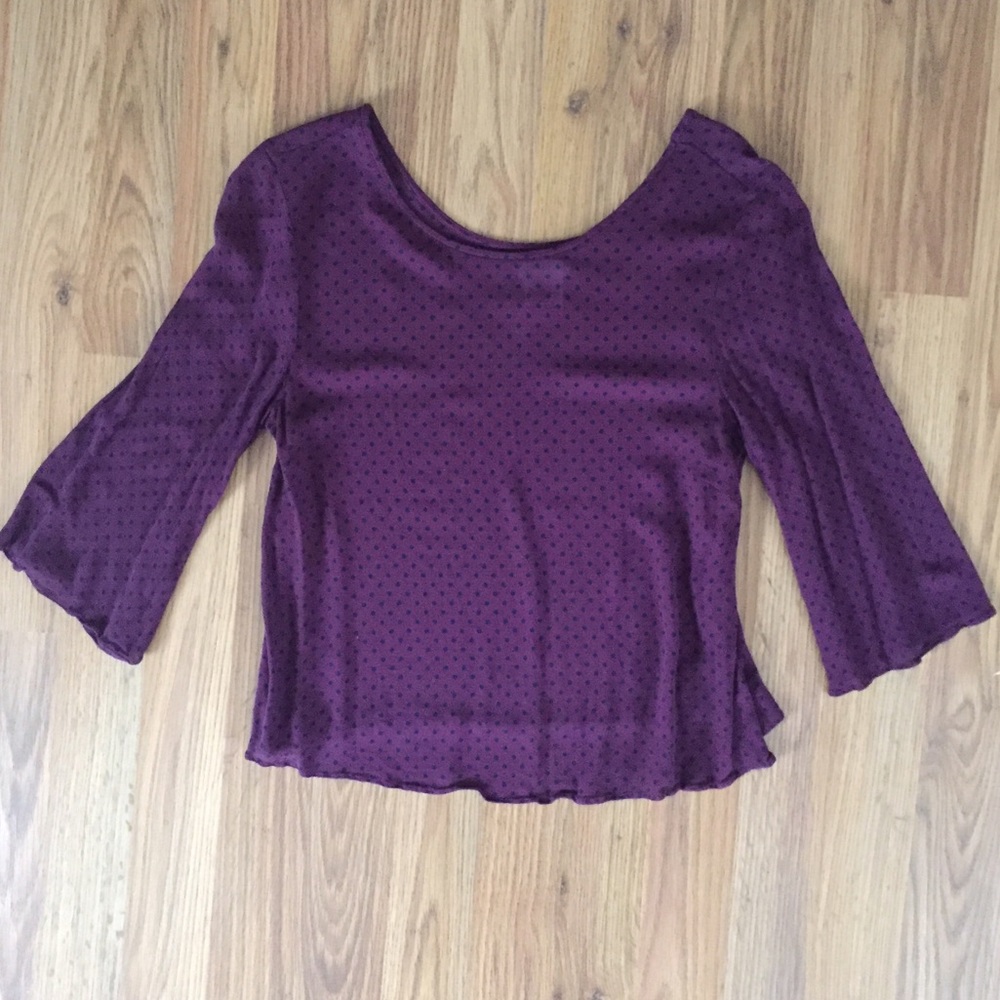 Polka dot cropped blouse