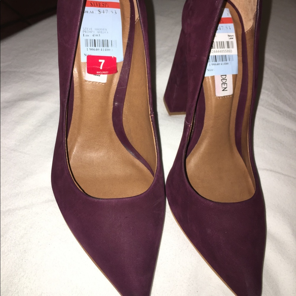 Steve Madden pointed thick heel pumps