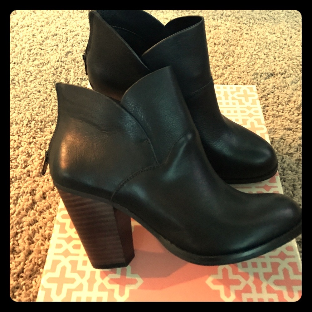 Black Leather Booties