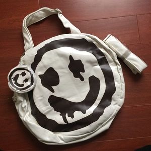 Faux Leather Smiley Bag