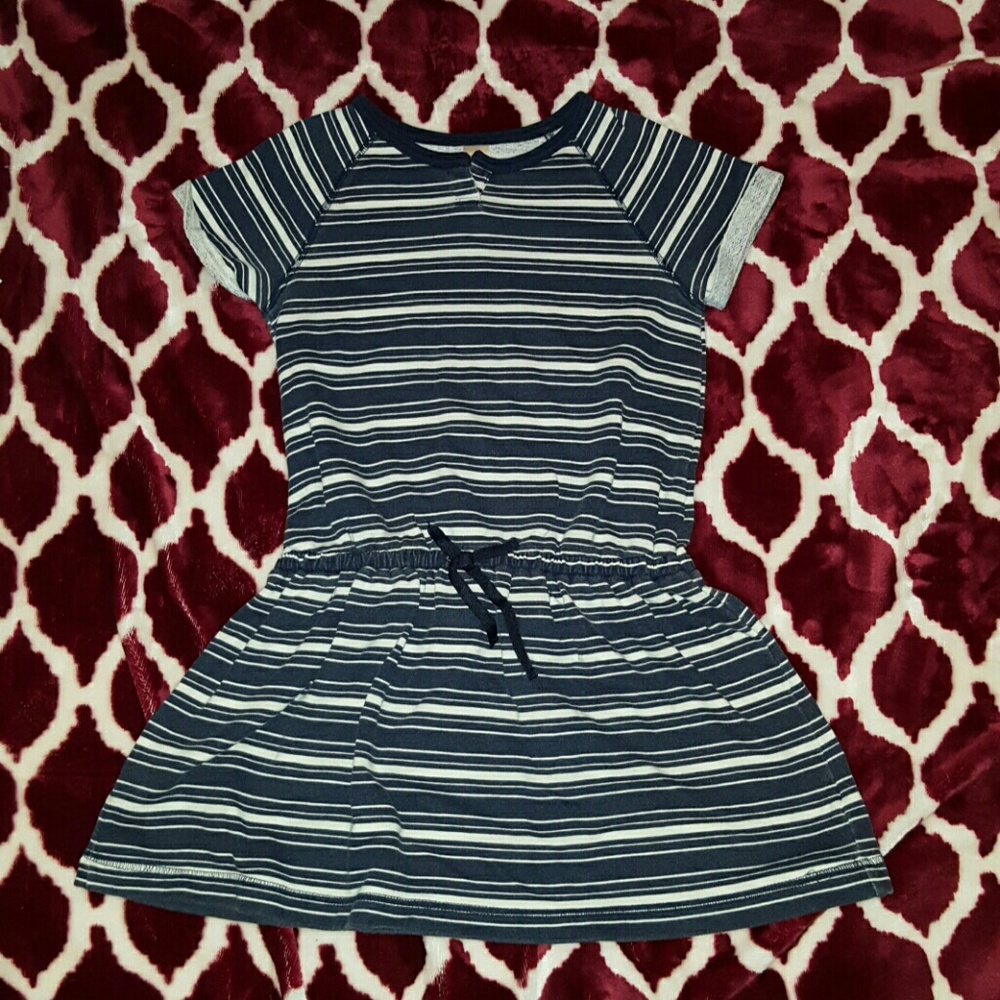 Stiped Short Sleeve Dress