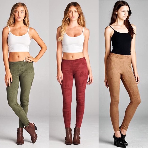 Pants - Suede Leggings