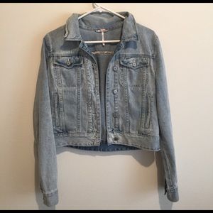 Free people vintage wash denim jacket