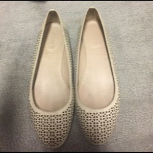 JCrew cream flats
