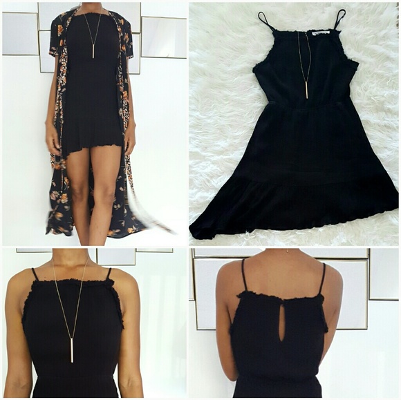 BCBG Black Baby Doll Dress Sz. Xs - Picture 7 of 7