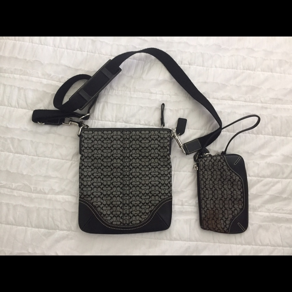 Coach cross body and wallet set
