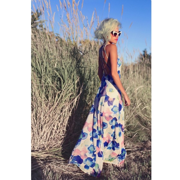UO Reverse Midsummer Floral Maxi Dress - Picture 4 of 8