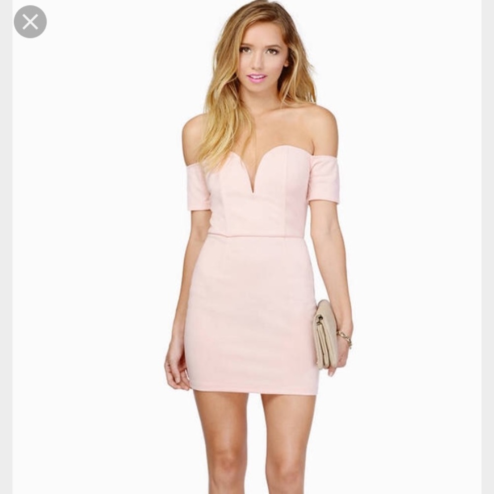 Pink Tobi off shoulder dress - Picture 2 of 3