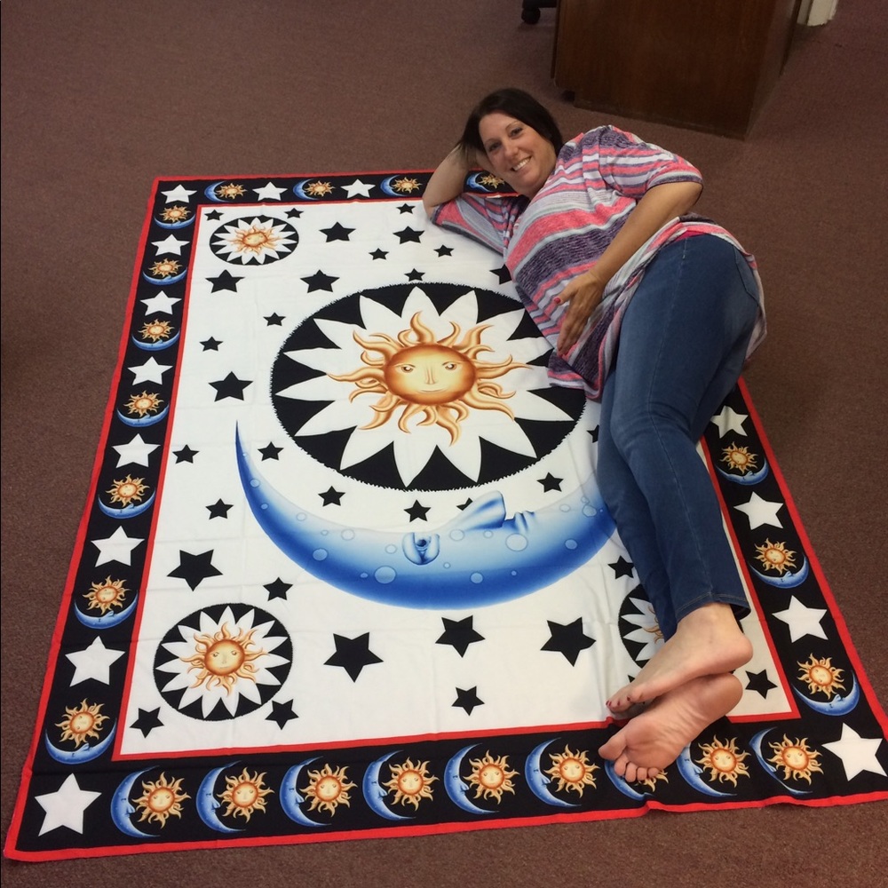 Star Moon Printed Beach Throw - Picture 2 of 5