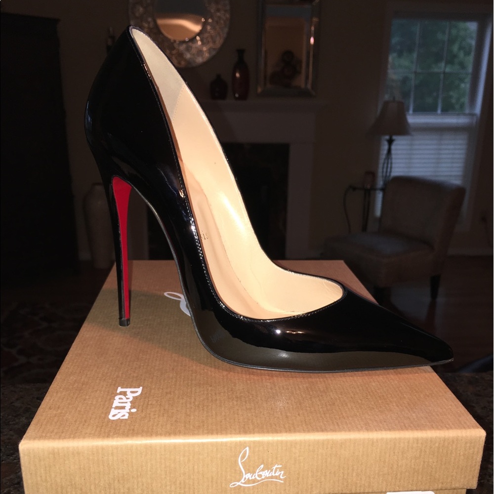 Christian Louboutin So Kate 120 Black Patent 39.5