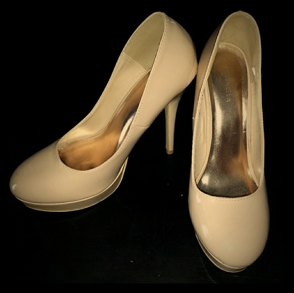 Nude Platform Pumps Size 8