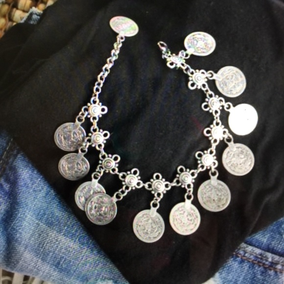 Pair Coin Anklet Boho Tribal Ethnic Anklets - Picture 4 of 6