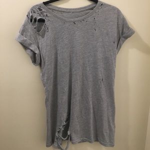 Distressed Grey Tshirt