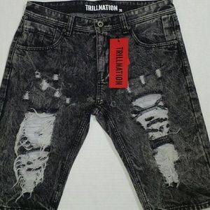 Trillnation distressed jean shorts