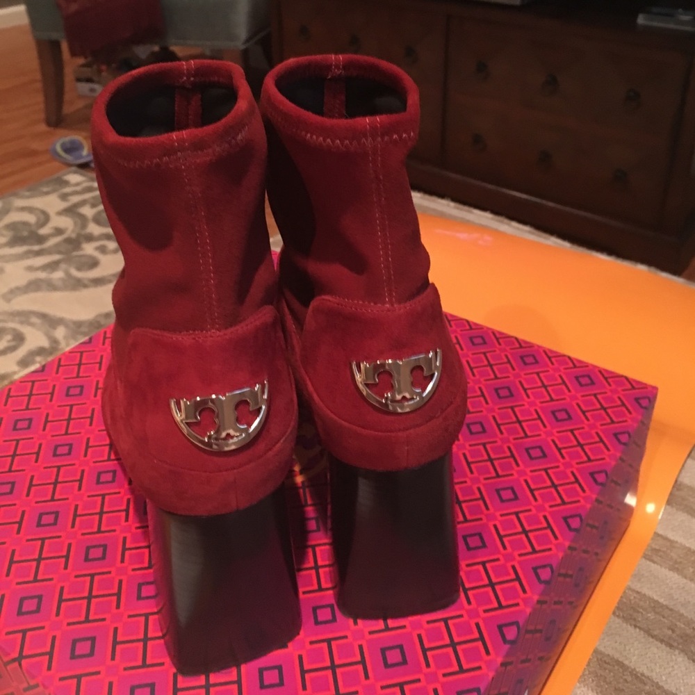 Tory Burch kid suede bootie. MUST GO!!!