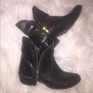 Leather booties