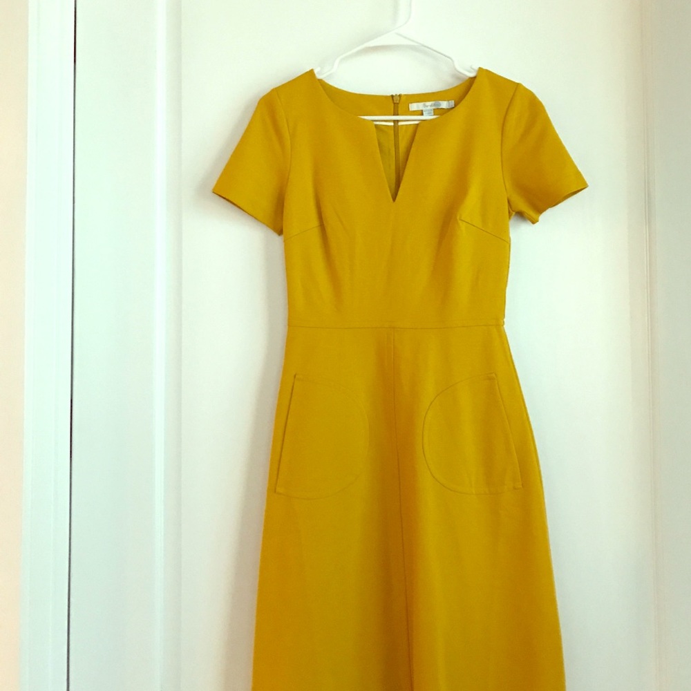 Mustard yellow Boden dress
