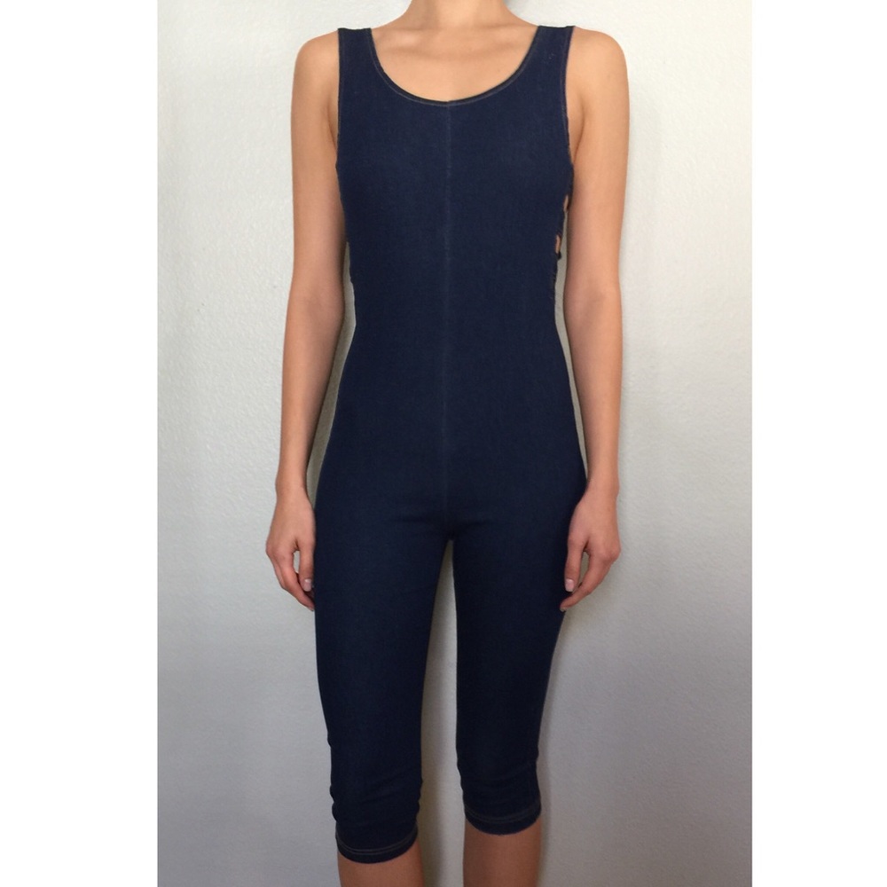 Vintage Denim Stretch Jumpsuit