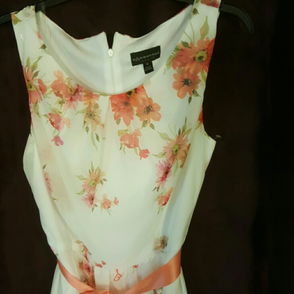 Pink and white dress