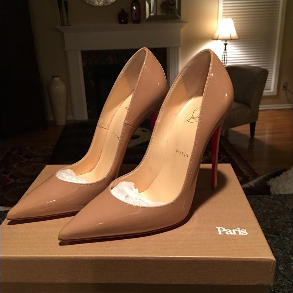 Christian Louboutin So Kate 120 Nude Patent