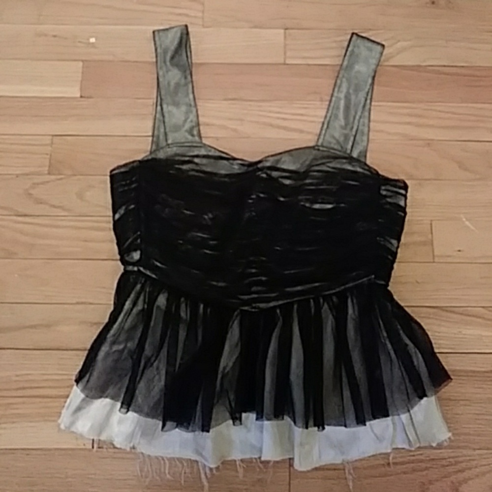Maison Margiela tulle peplum top