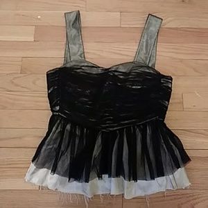 Maison Margiela tulle peplum top