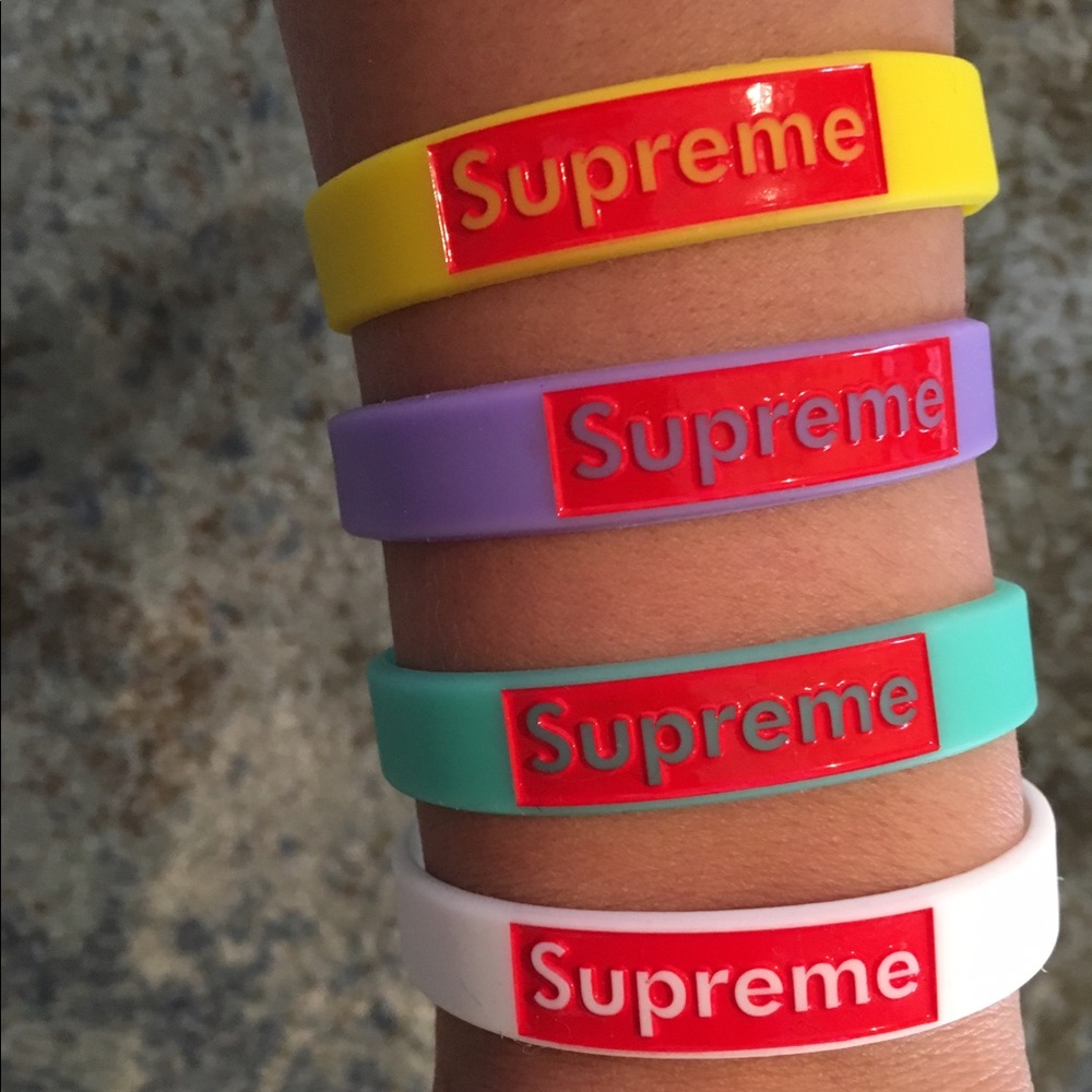 Supreme rubber bracelets