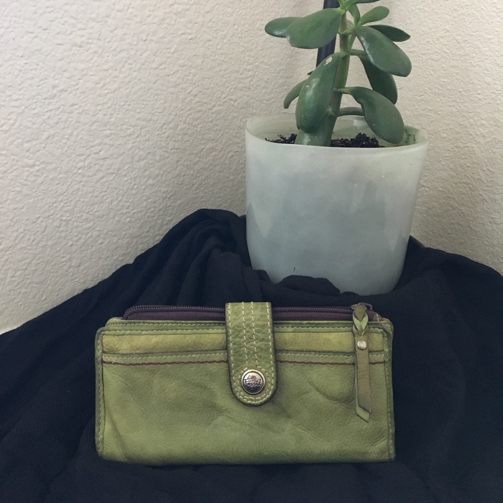 Green Fossil Wallet