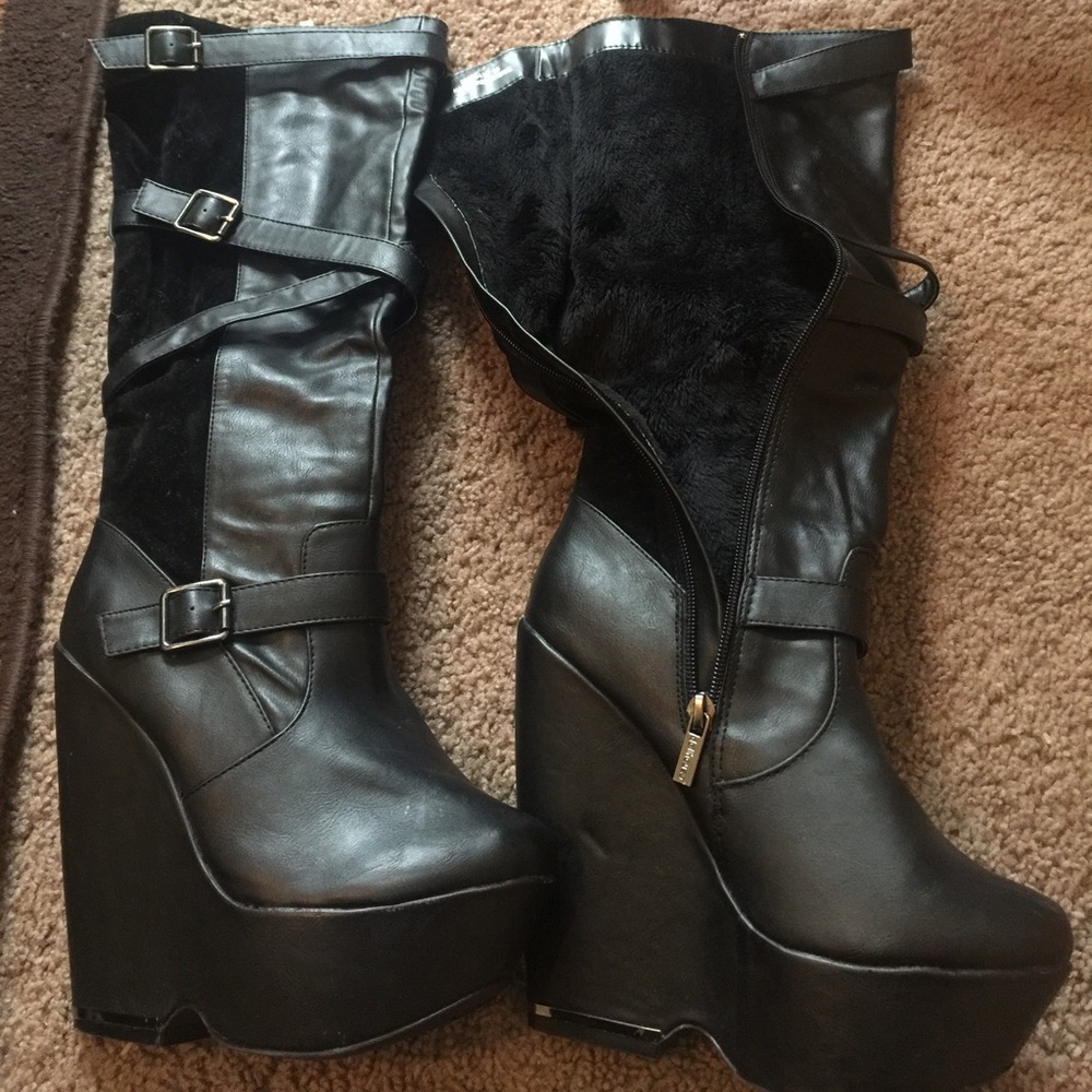 Dollhouse wedges boots