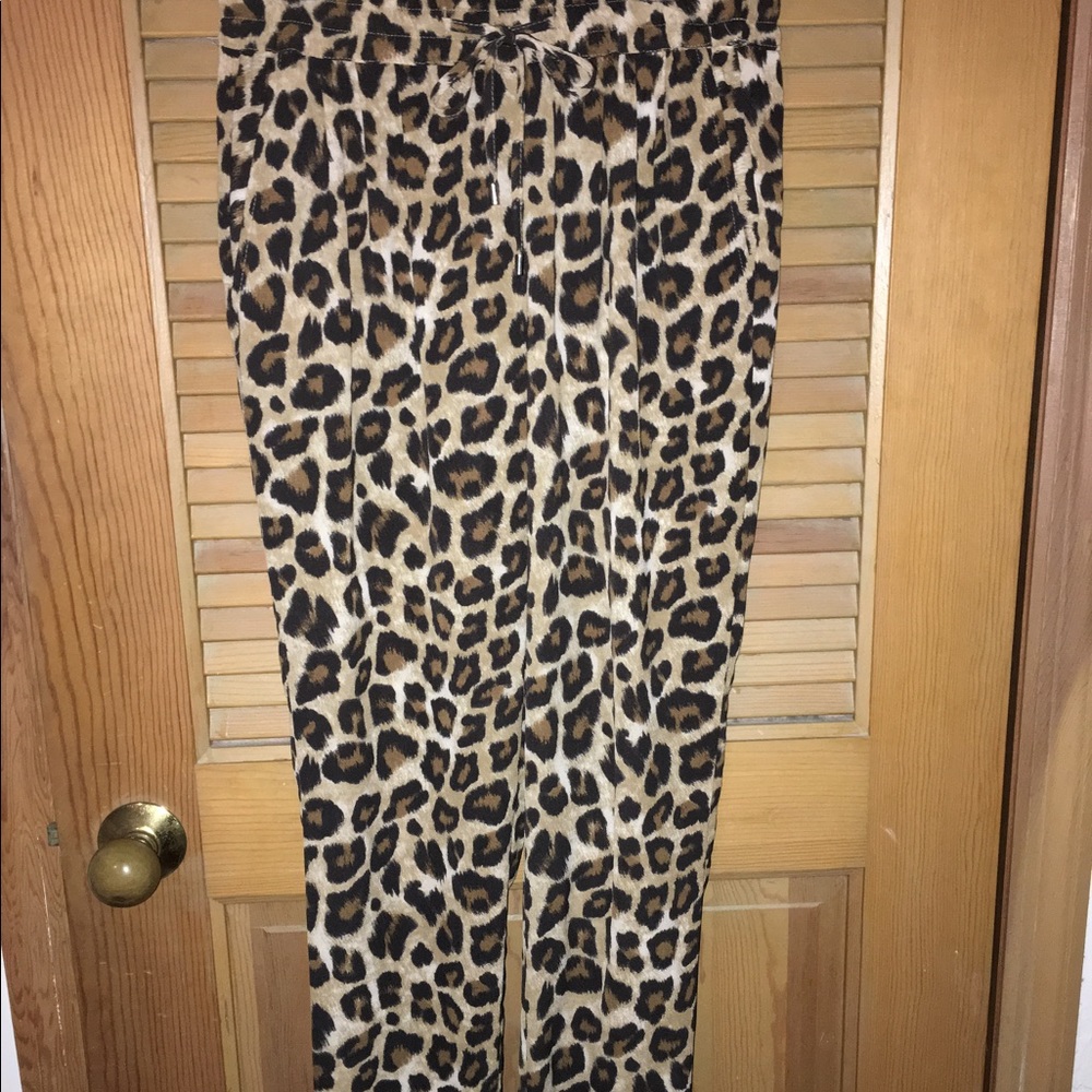 Cheetah print joggers