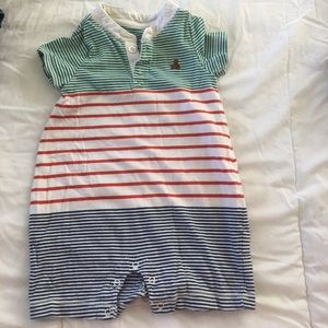 Striped gap romper