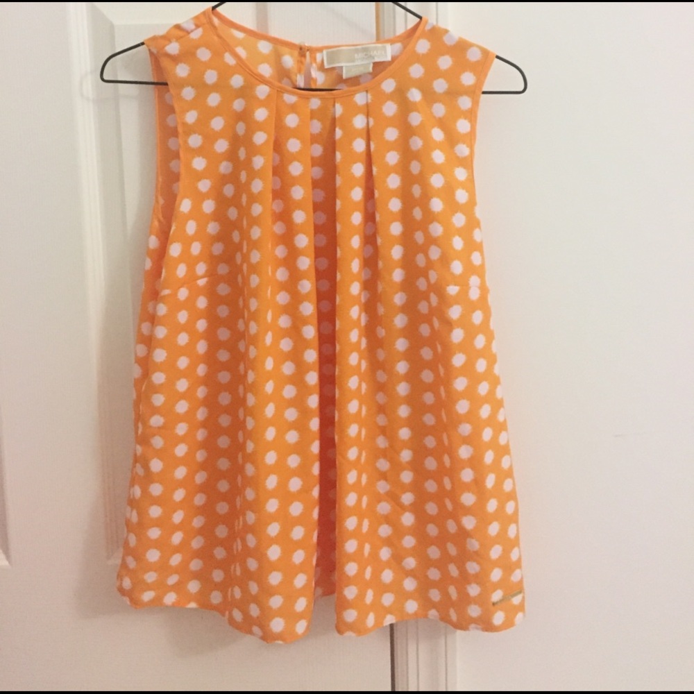 ⚡️Michael Kors⚡️orange dotted tank top