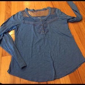 So mesh Supersoft long sleeved periwinkle T-shirt