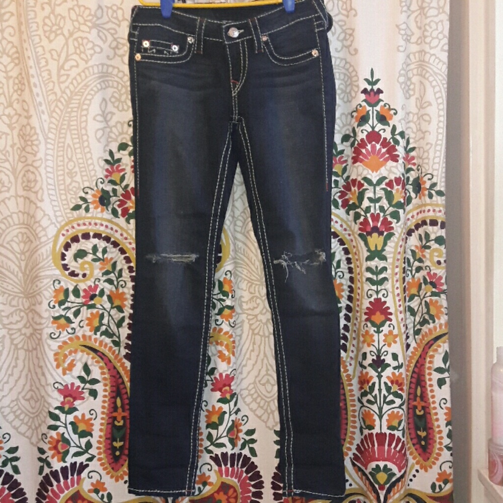 Dark wash true religion skinny jean