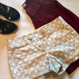 J. Crew Polka Dot Shorts Size 6