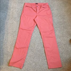 Spring summer coral colored jeans
