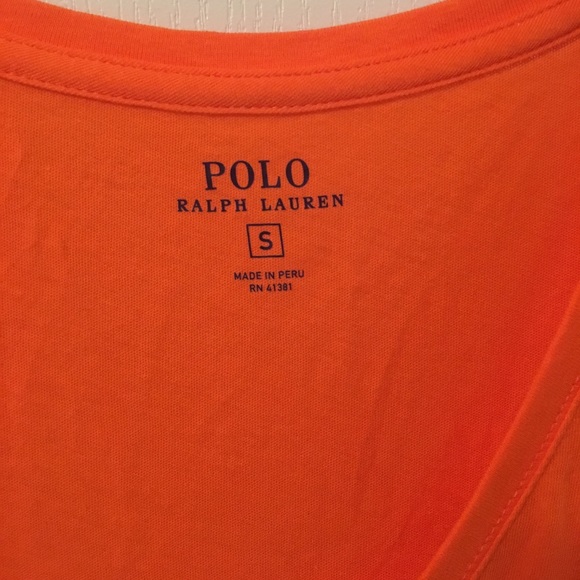 Orange polo v neck - Picture 2 of 3