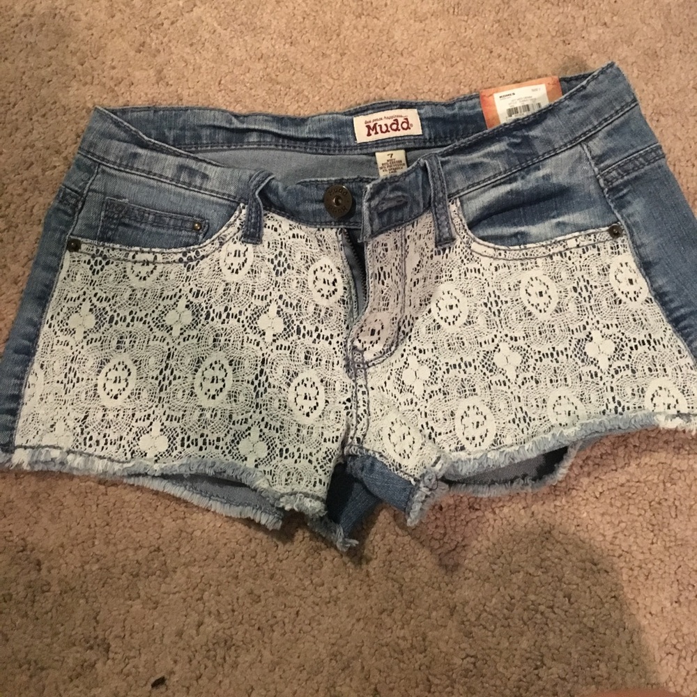 Denim jean shorts