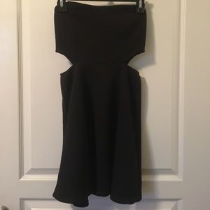 Black cut out side dress