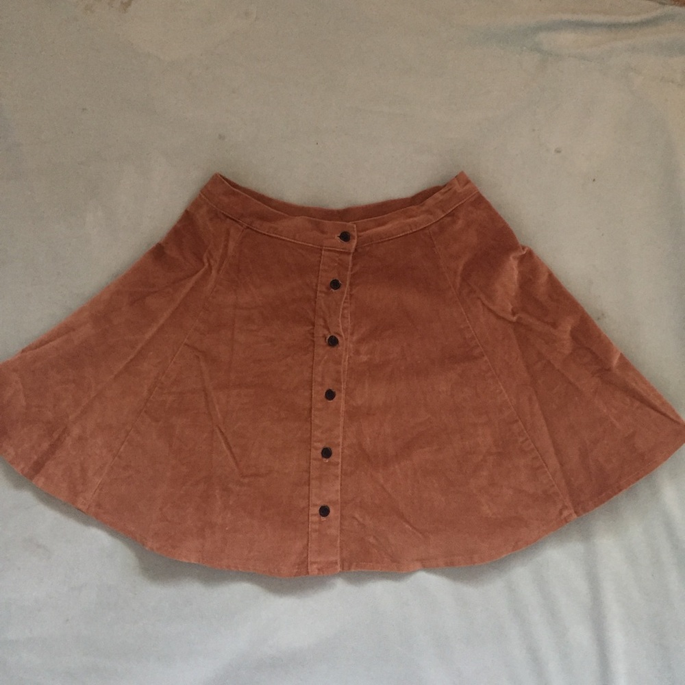 brandy pleated corduroy circle skirt