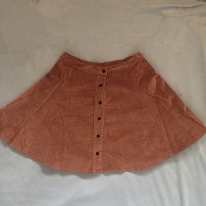 brandy pleated corduroy circle skirt