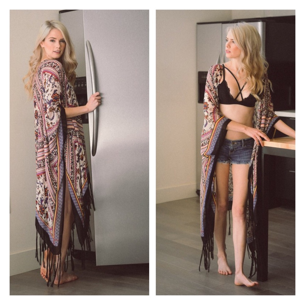 Flash Sale-Bohemian Tassel Kimono, Festival Kimono - Picture 8 of 8