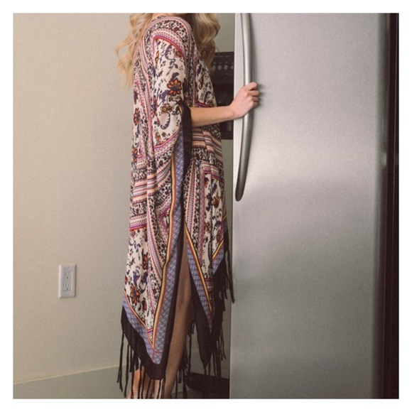 Flash Sale-Bohemian Tassel Kimono, Festival Kimono - Picture 2 of 8