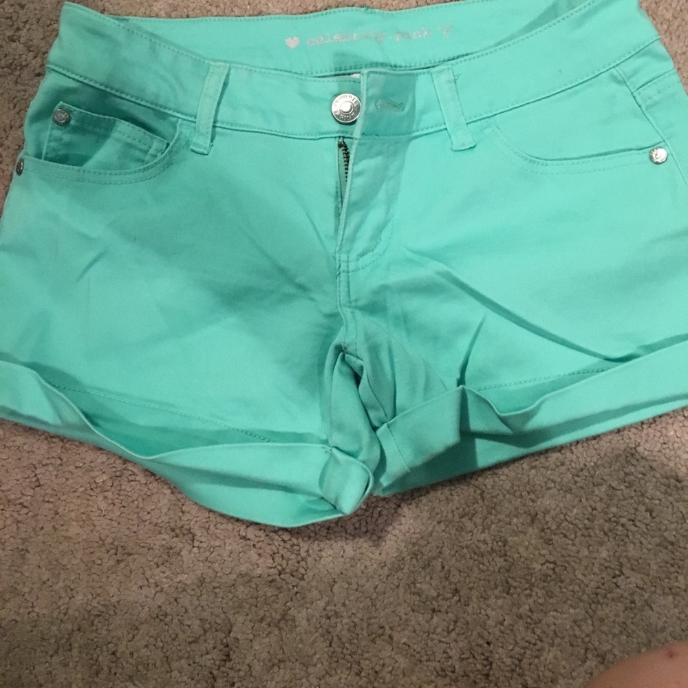 Mint green shorts
