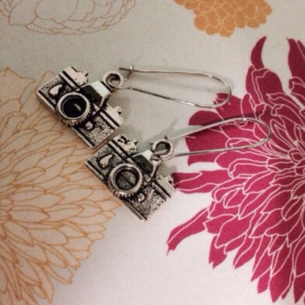 Camera Pendant Earrings