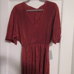 Missguided pleated kimono plunge jumpsuit